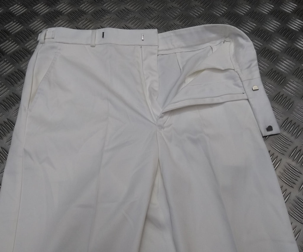 Royal Navy Trousers Class II C2 White Uniform Bell Bottomed Flares RN Waist 96cm