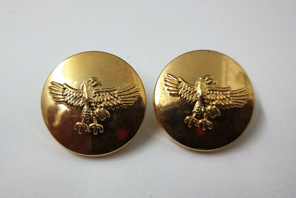 Genuine Issue Spread Wing Eagle Insignia Ring Back Buttons X4 V0402