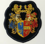British Made Large Gold Wire Embroidered Coat of Arms Insignia Badge