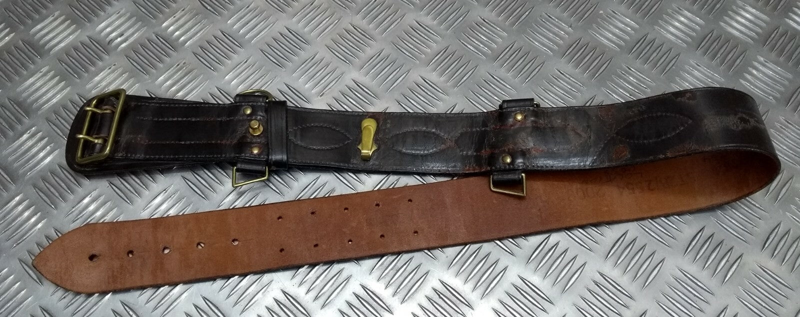 Sam Browne Belt Vintage 1962 British Issue No Shoulder Strap