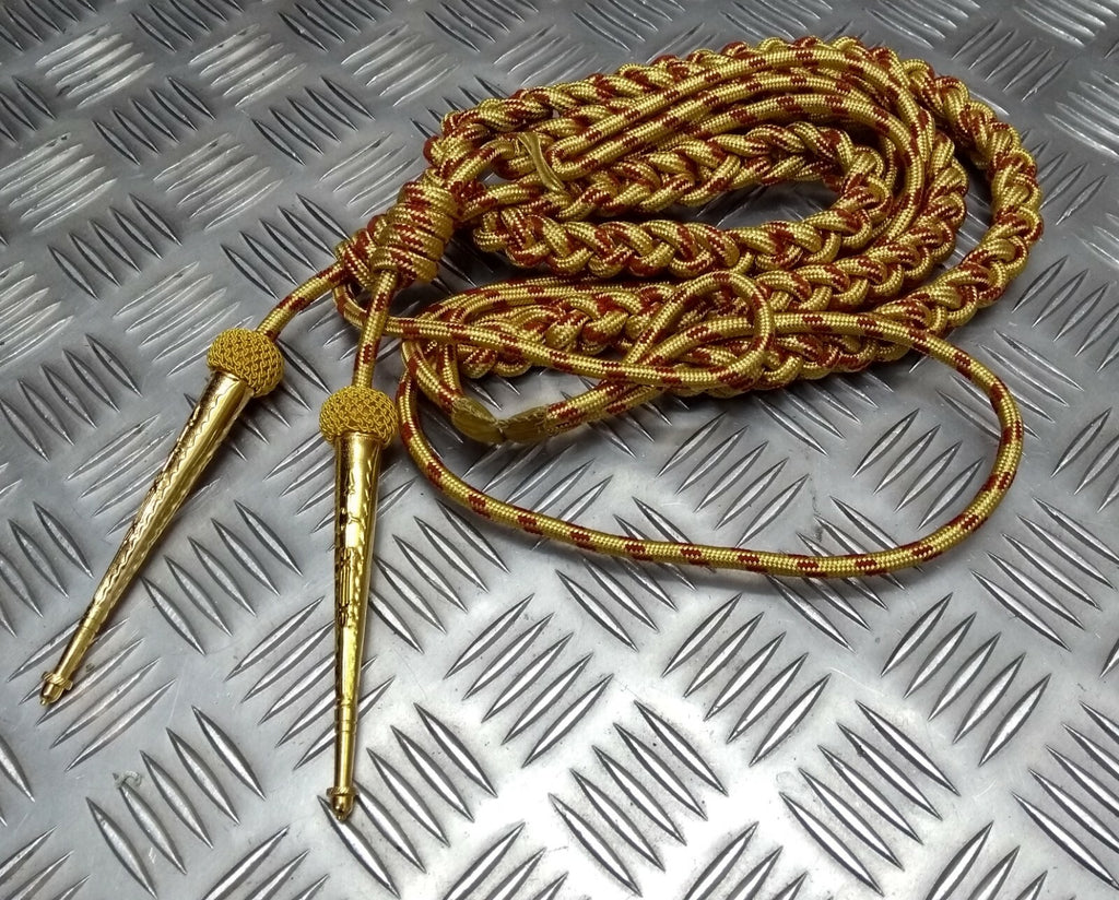 Aiguillette No4 For Officers Red Fleck Gold Ceremonial & Parade Issue