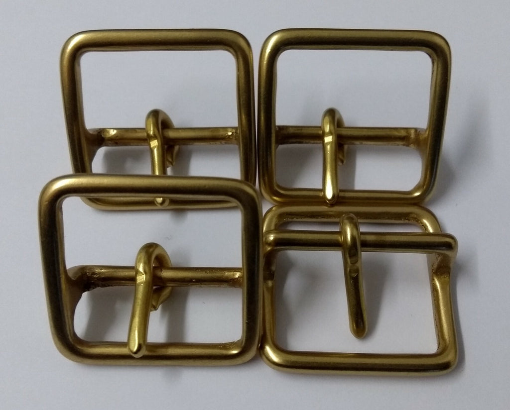 Mil-Spec Horse Guards & H Cav Brass 1" Bridle Buckles 2 Pairs STD29