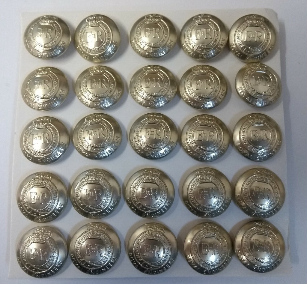 Genuine British Army Issue No1 / No2 Dress Royal Engineers Buttons 30L x25
