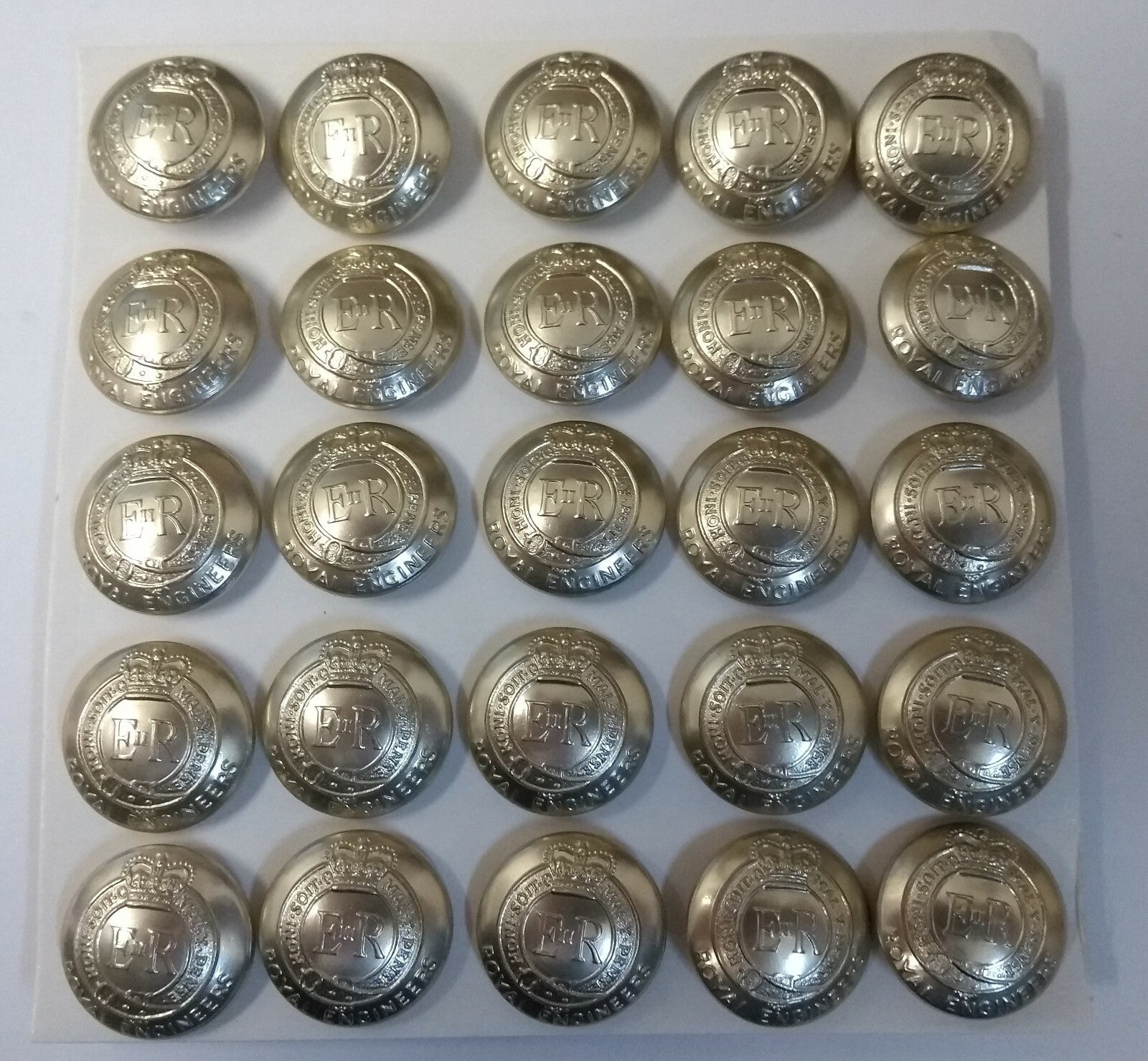 Genuine British Army Issue No1 / No2 Dress Royal Engineers Buttons 30L x25