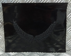 Officers Palmleaf Braid Uncut Cap Peak Black on Black British Made