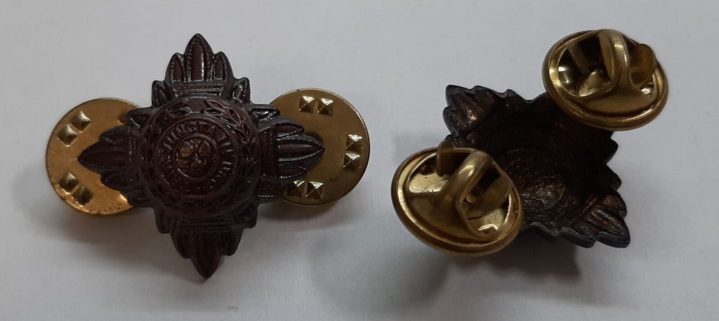 Bronze Shoulder Pips Subdued OFCs Bath Stars with Clutch Pins 1 Pair
