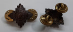 Bronze Shoulder Pips Subdued OFCs Bath Stars with Clutch Pins 1 Pair