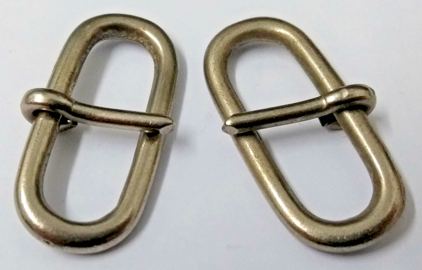 Genuine Vintage British Issue Nickel Plated 1" Prong Rings x2 NEW