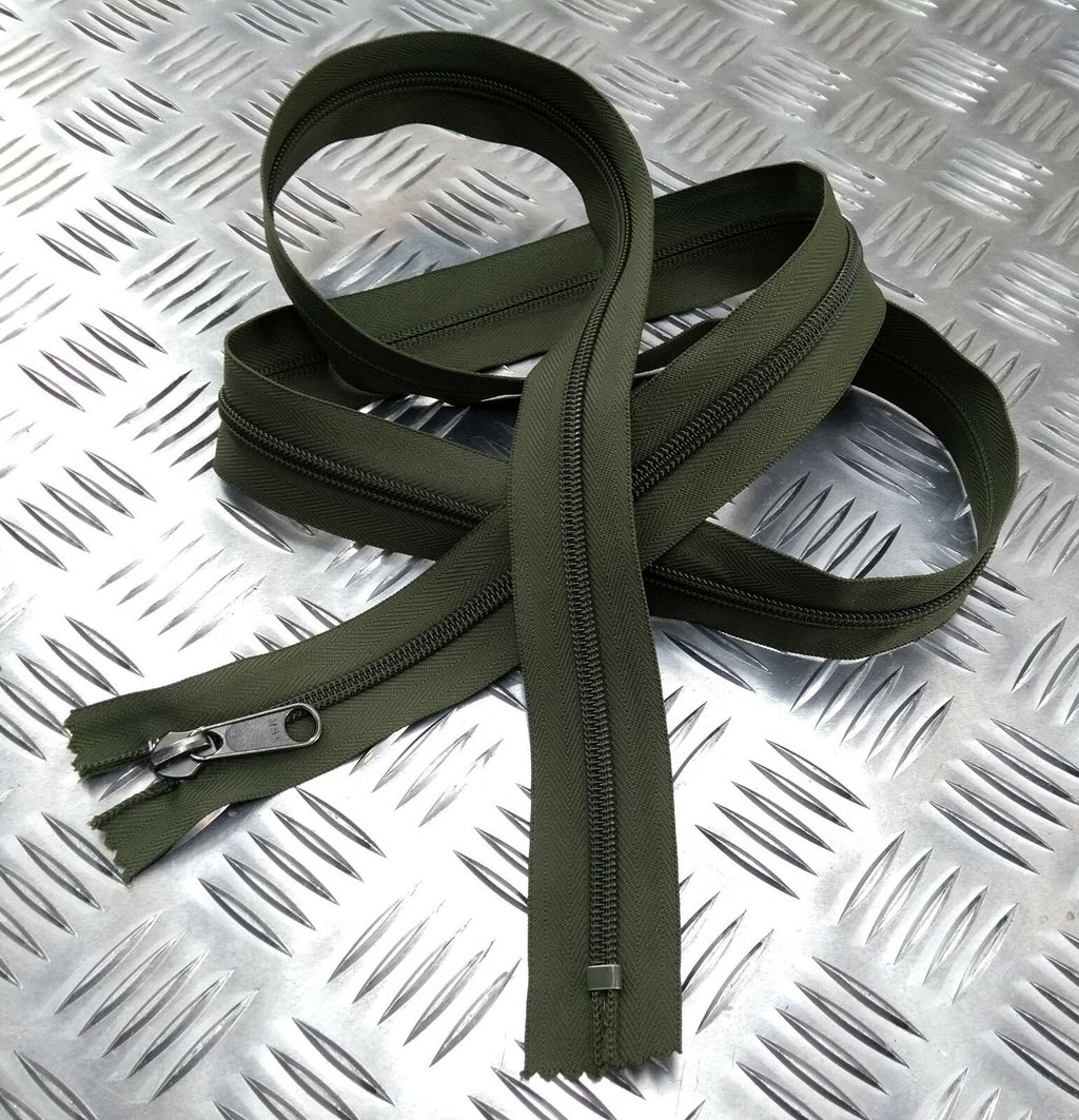 Genuine British YKK 152cm Closed End Green Heavy Duty Zip Zipper
