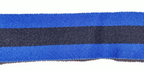 Blue Black Blue 64mm Stable Belt Material Genuine British Made / Sold by 50cm