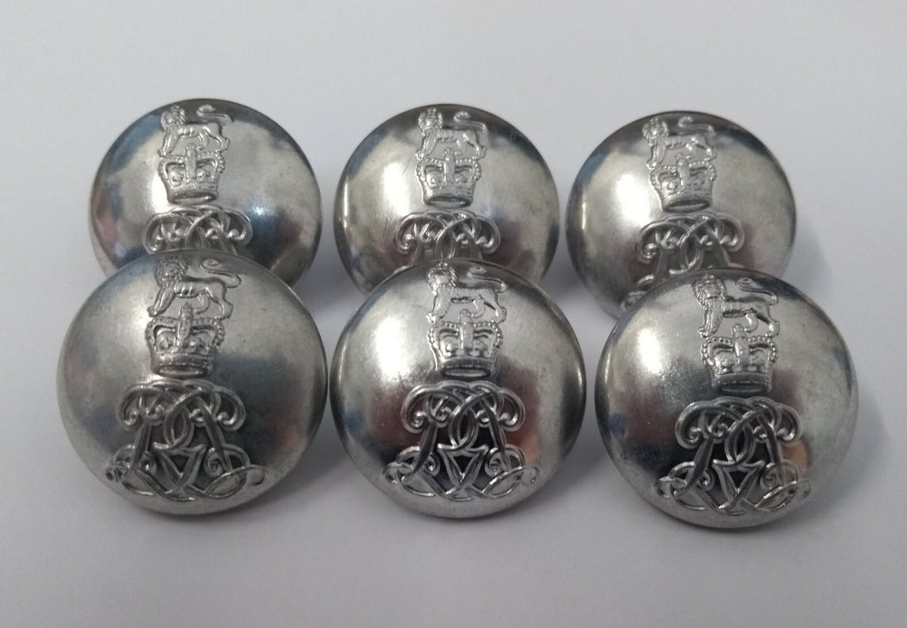 Genuine British Army Issue The Life Guards Regiment Dress Buttons 40L Silver