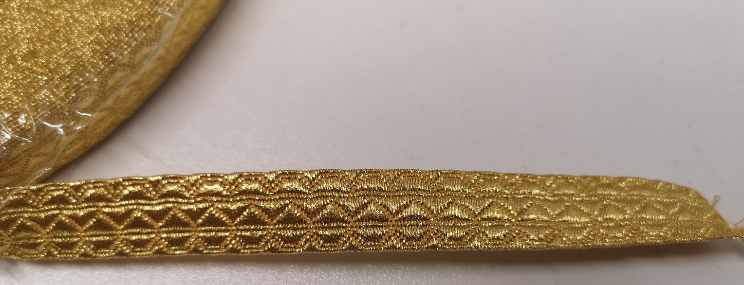 Mylar Metalised Polyester Gold Staff Lace 13mm