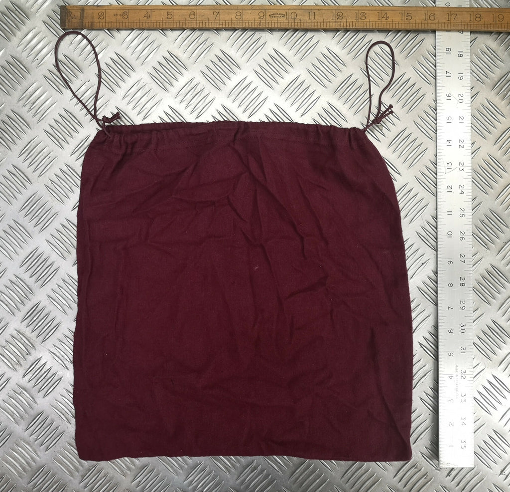 Maroon Lightweight Brushed Cotton Stash Drawstring Bags x 4