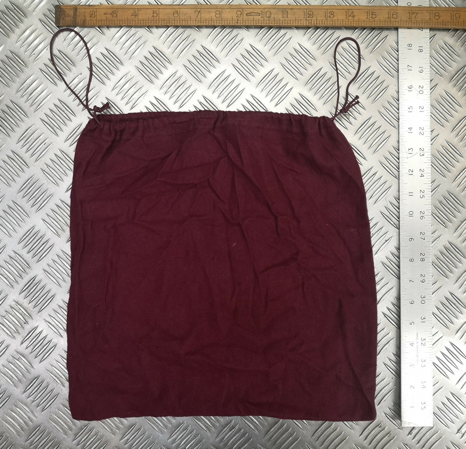 Maroon Lightweight Brushed Cotton Stash Drawstring Bags x 4