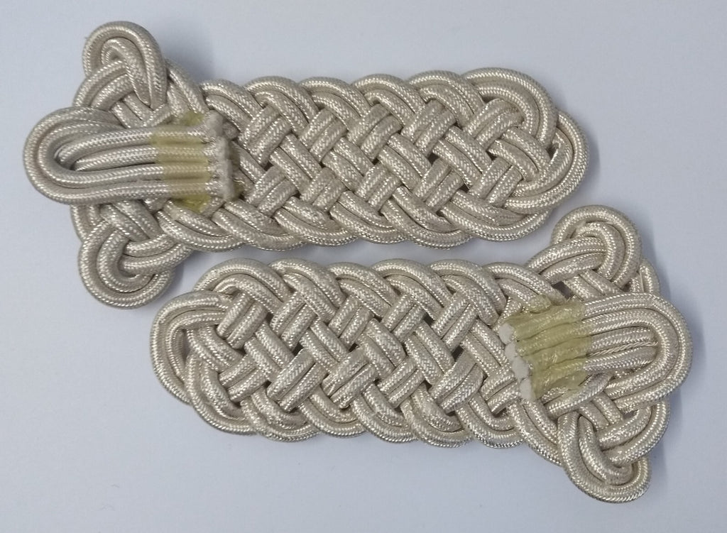 Shoulder Cords Senior Officer Silver Braid Cords No Attaching Straps Unfinished