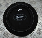 Genuine Hobson London Issue Black Lined Wool Beret Leather Rim Size 7