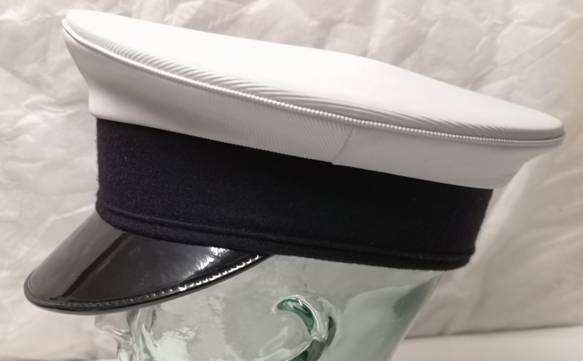 White Royal Navy like Peaked Cap 57cm