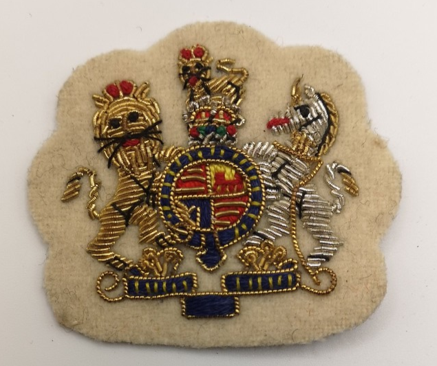 Lancers Regiments Badge Warrant Officer Class 1 WO1 Queen's Crown Gold on White
