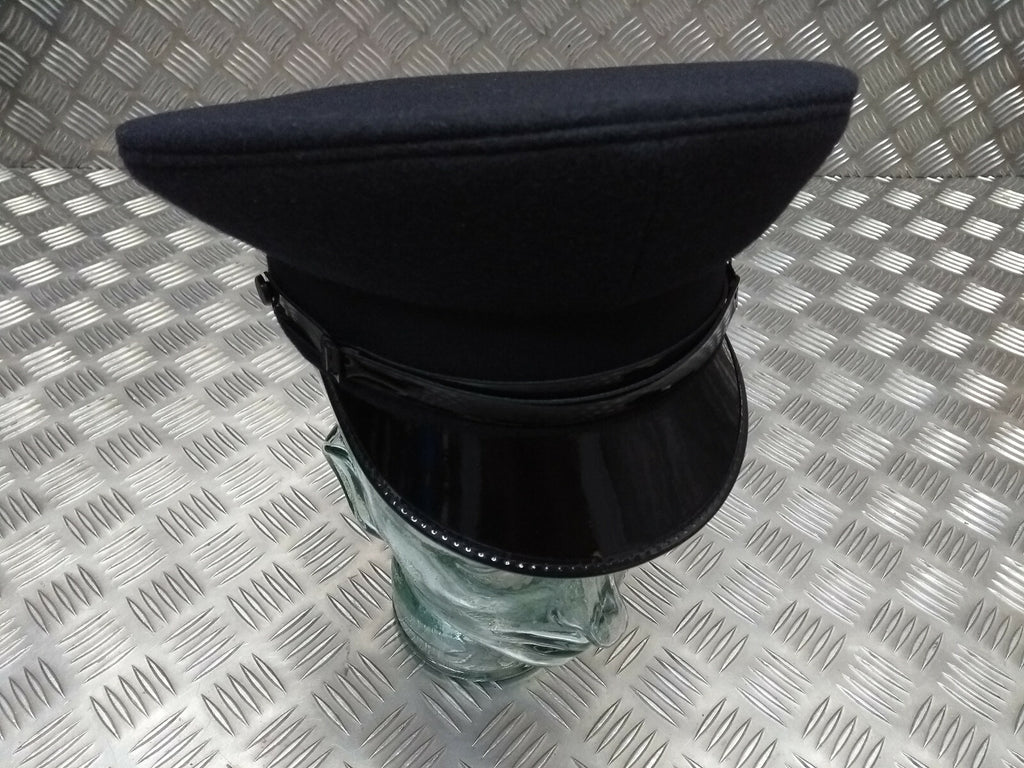 British Made Officers Captains Style Peaked Visor Blue Cap Assorted Sizes - NEW