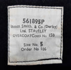 Vintage Duffel Overcoat British Made Naval Wool Coat With Toggle Closure Size 5