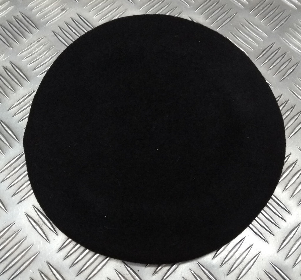 Black Beret Wool Genuine Hobson of London Manufactures Sample 6 7/8