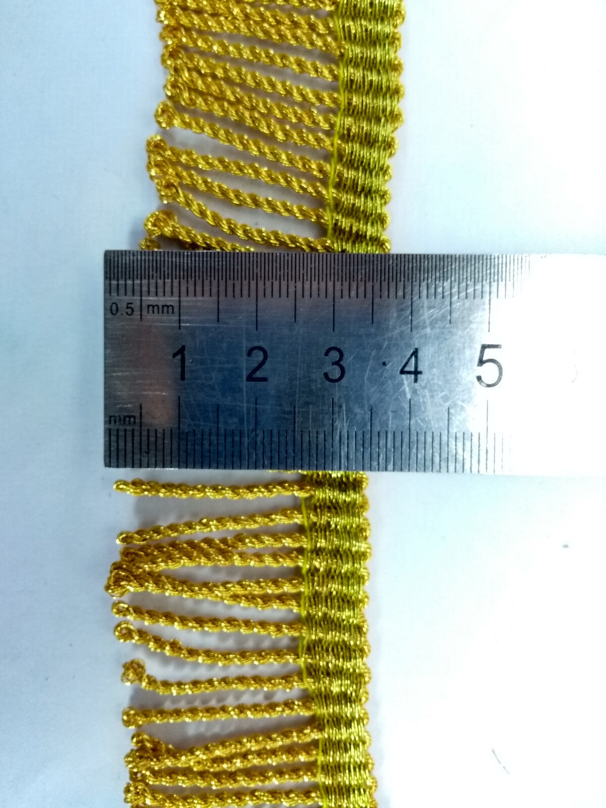 Gold Mylar Thread Fringe 28mm Drop / Epaulette Fringe