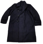 Vintage Duffel Overcoat British Made Naval Wool Coat With Toggle Closure Size 5