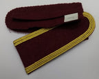 Senior Officer Shoulder Boards Abu Dhabi Obsolete Stock Maroon Melton Gold Braid