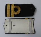 Naval Officers Lieutenant Uniform Shoulder Boards Epaulette Black & Gold Detail