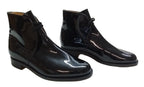 Sanders George Boots Officers Black Patent No Spur Box Housing Size 6