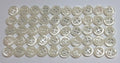 Buttons 50 Vintage 4 Hole for Dress Shirts Pearlesque Clear White 10mm NOS
