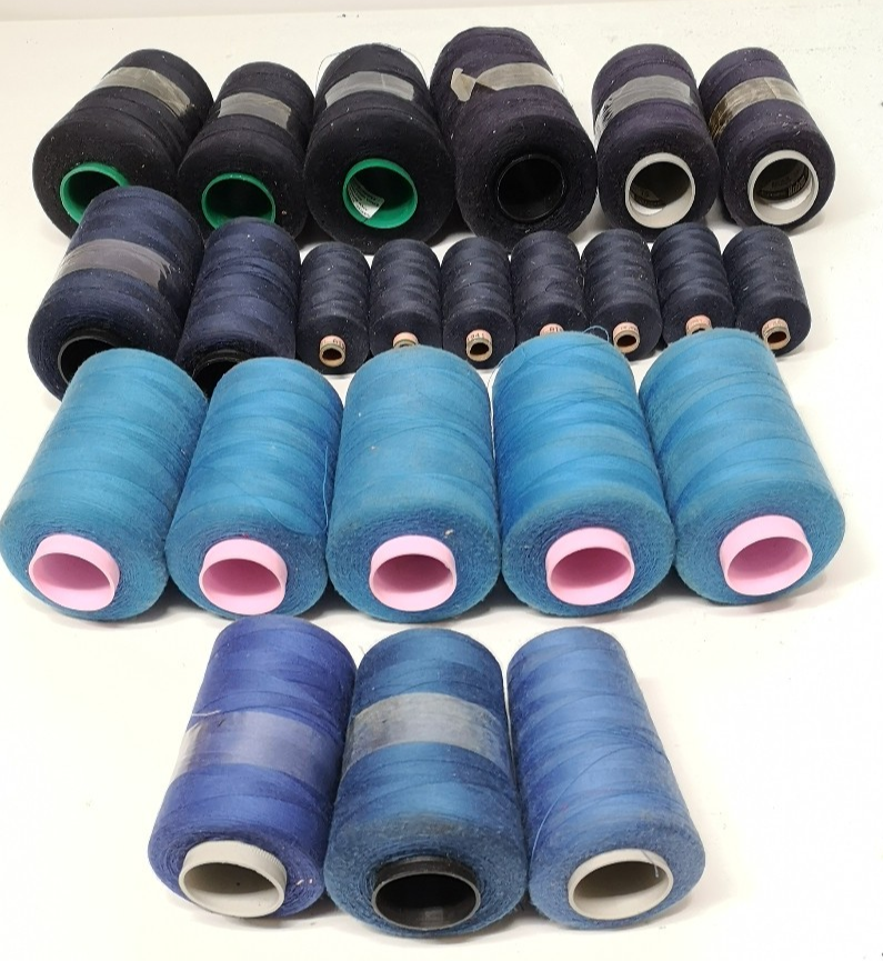 Polyester Corespun Thread Blue / Navy Colour Shades Various Brands