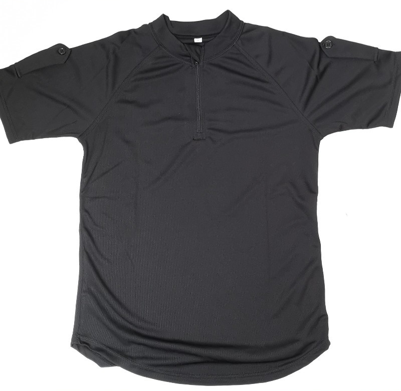 Black Self Wicking Activewear Top Short Sleeve