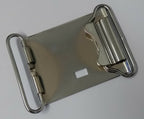 62mm Chrome Buckle Plate Buckle Set No Insignia British Issue New