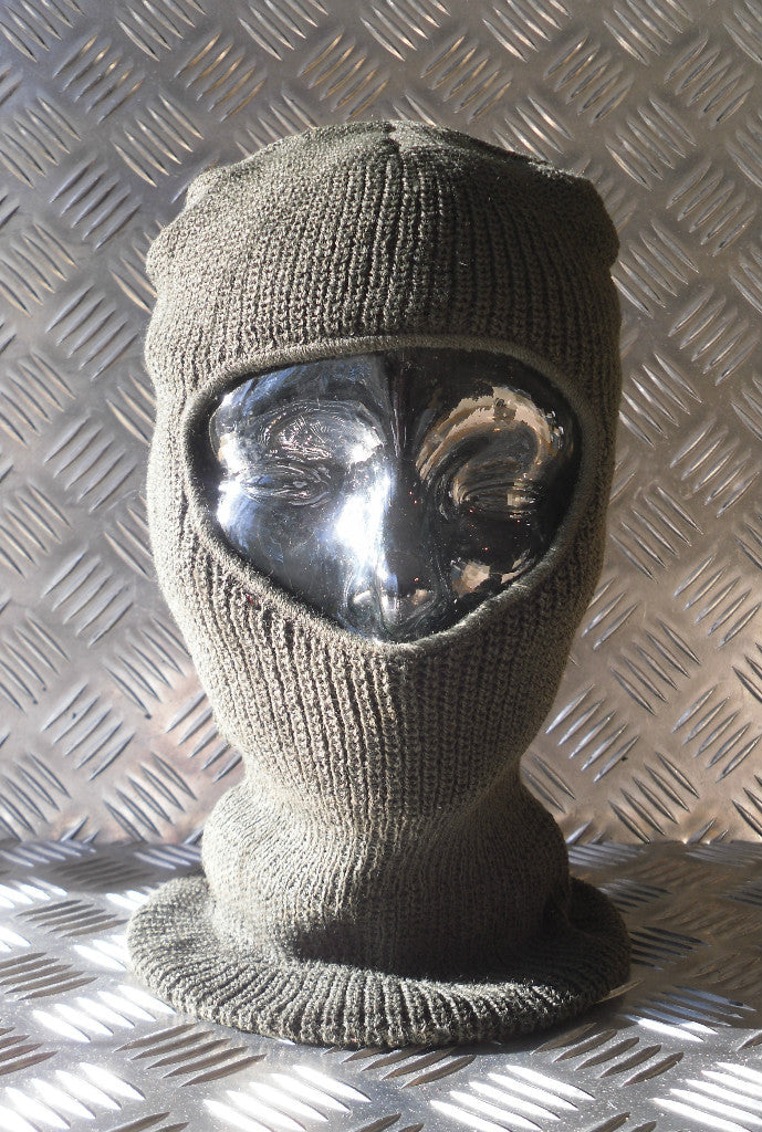 Army Green. One (1) Hole Balaclava / Beanie Hat - Very Warm - Brand New