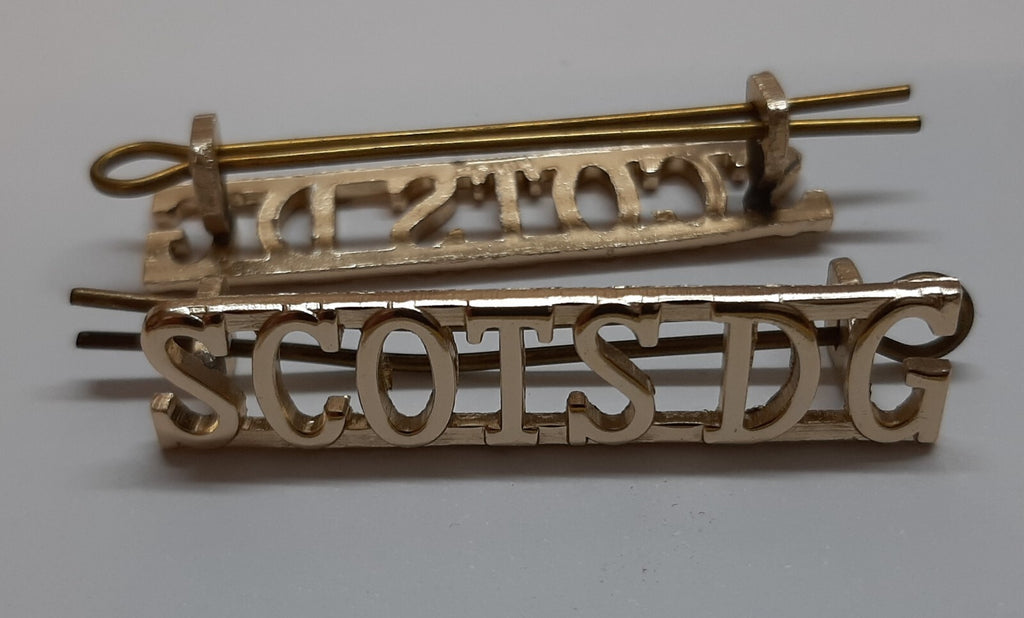 RSDG Title Badges British Royal Scots Dragoon Guards Old Pattern Shoulder Badges