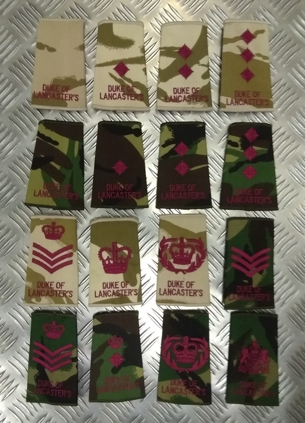 Duke Of Lancaster's Camo Rank Slide Various Ranks Genuine British