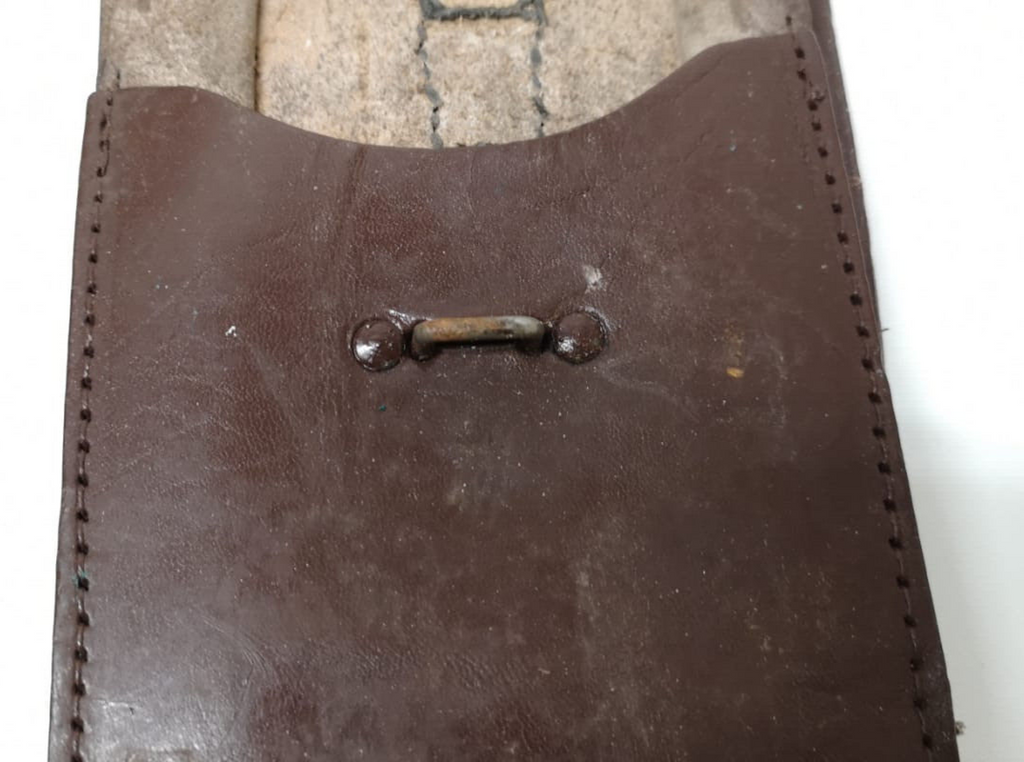 Vintage Issue Leather Ammo / Utility Pouches Dark Brown x2