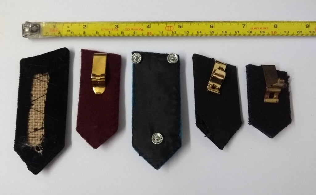 Assorted Gorgets Various Officers Issue For Collectors 5X Single Collar Tabs