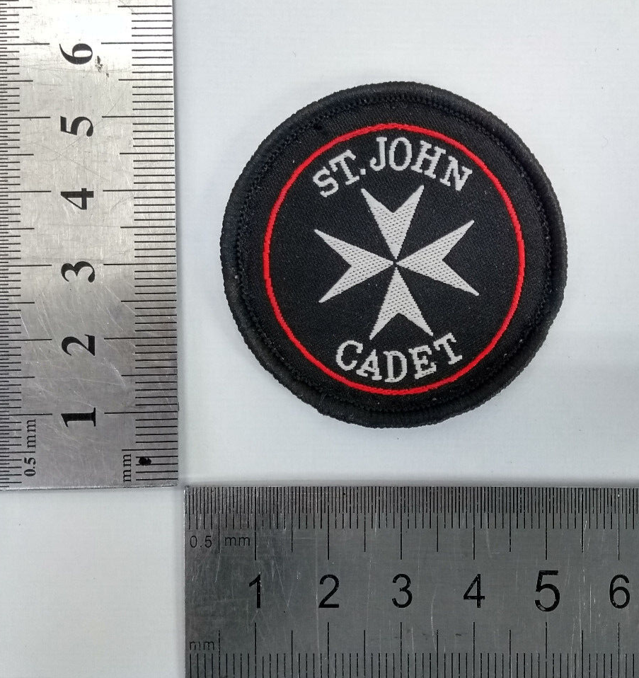 St John Cadets Round Sew on Beret Patch / Badge Genuine British - Used