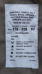 British Army RM No4 Warm Weather Dress Jacket 176/108/92cm