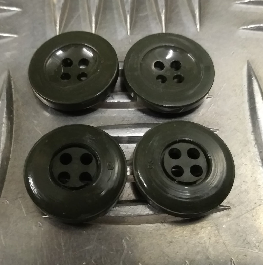 Genuine Vintage Issue 4 Hole Plastic 19mm Trouser Buttons Green