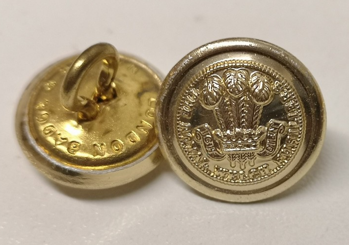 The Royal Welch Fusiliers RWF Insignia Gilt Buttons 22L British Army x2