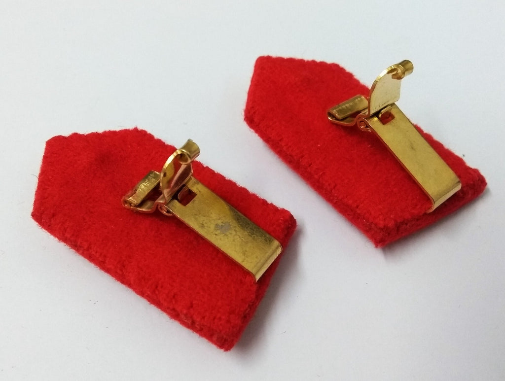Dubai Gorgets Scarlet Red Melton & Gold Leaf Detail Fancy Dress