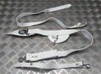 Bahrain Belt White Short & Long Straps Buckle & Chrome Fixings