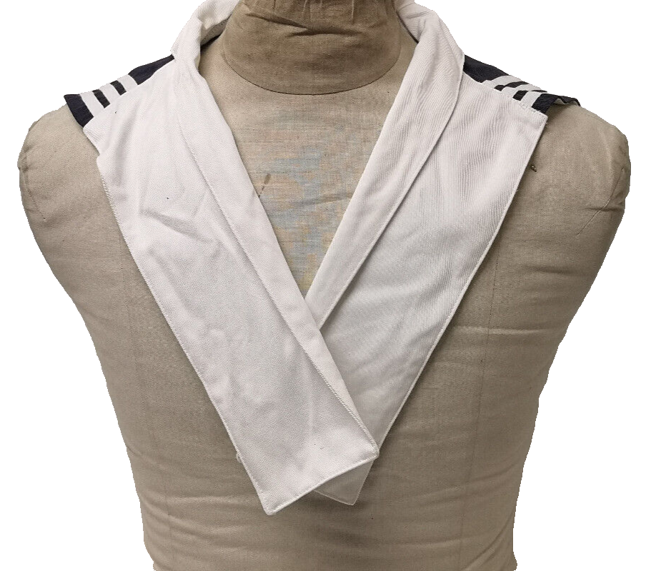Dutch Navy White Seamans Sailors Collar Cotton Polyester