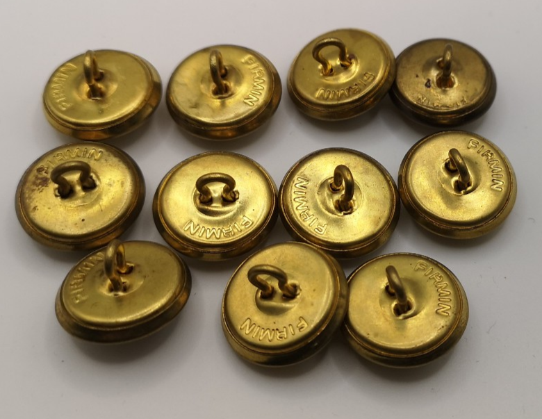 17th/21st Lancers Brass Buttons Size 36L x5