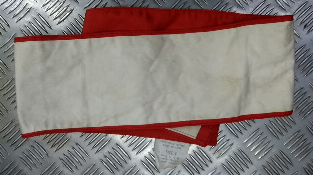 Cummerbund Issue Officers Mess Dress Waist Red Scarlet Waist 42-46"