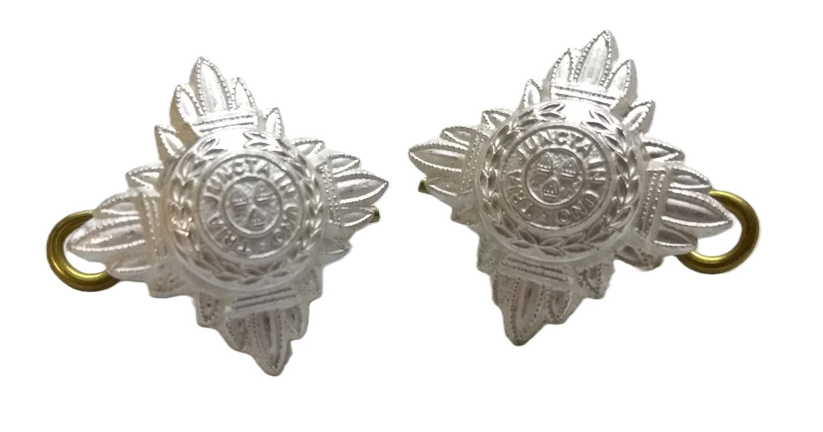 Lord-Lieutenant Stars Silver Officers With Split Pin Fitments 1 Pair 5/8" NEW