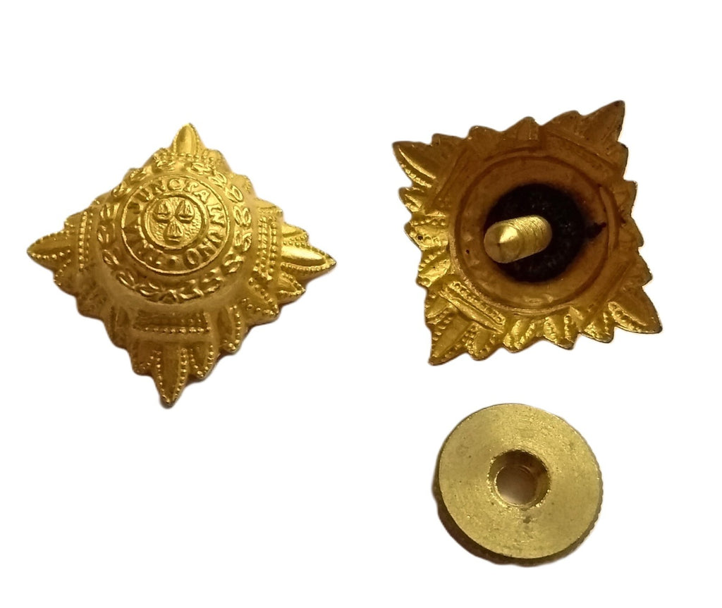 Bath Rank Stars / Pips British Army Insignia Tria Juncta In Uno Screw Post Type